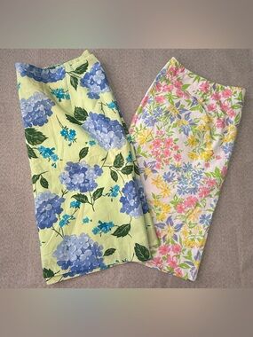Bundle 2 Floral Midi Skirts Lauren Ralph Lauren & Talbots Petites Size 14